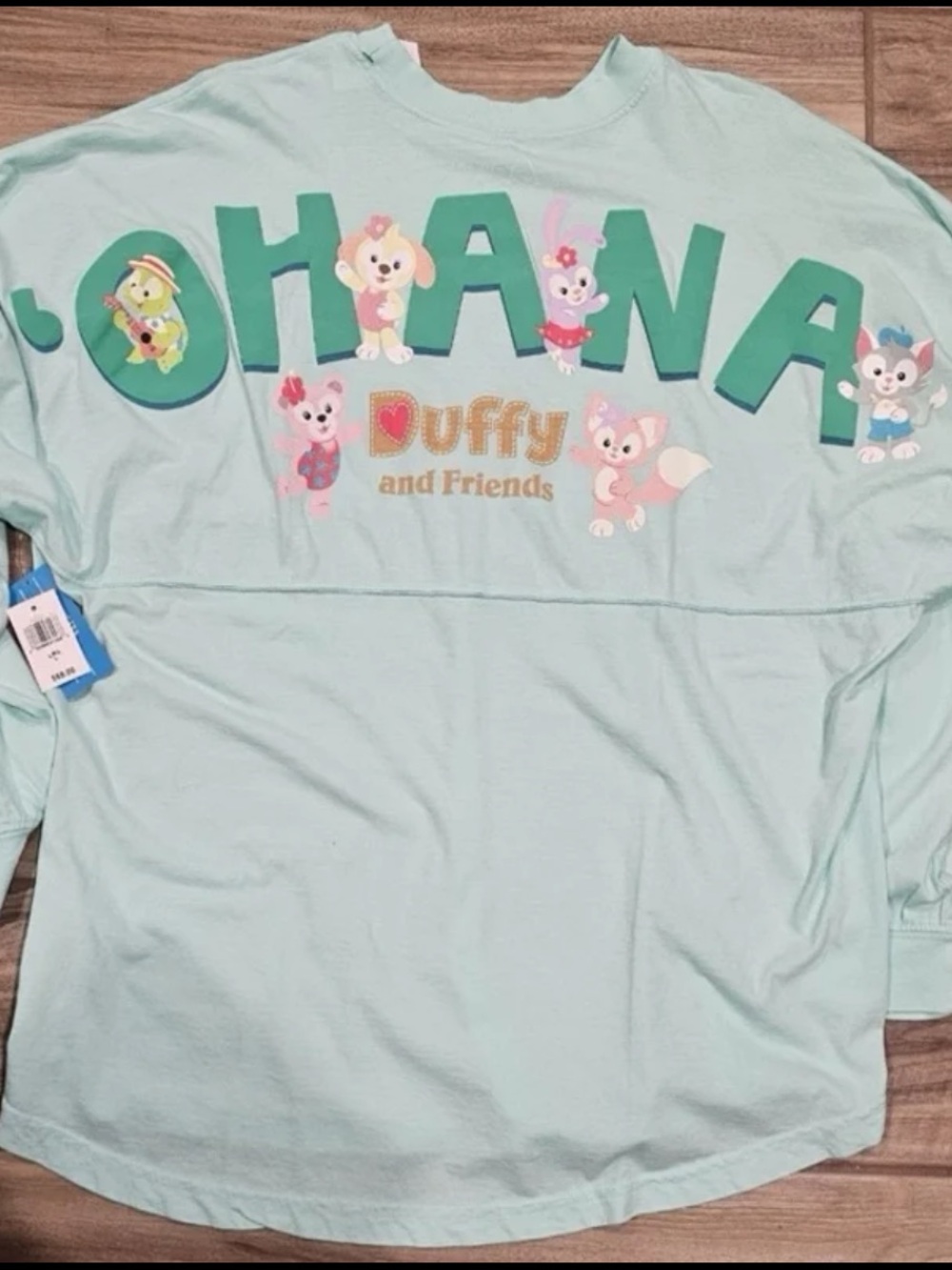 NWOT Disney Aulani Duffy and Friends Mint Lightweight Spirit Jersey Large